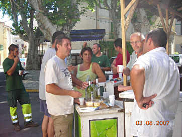 Pot de d�part de l'�quipe E.V.R.